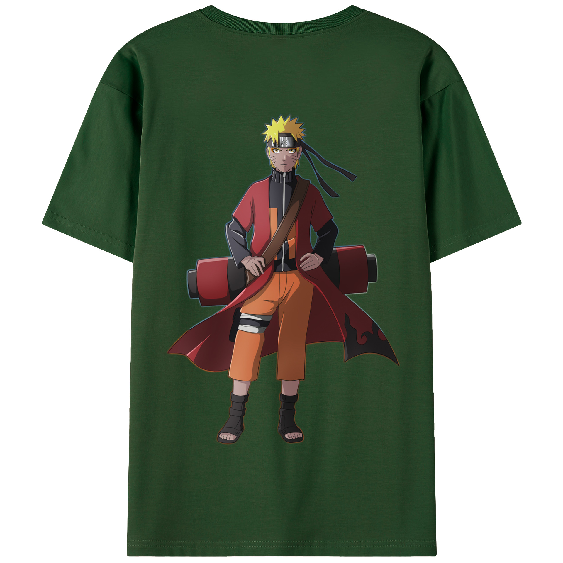 （画像用） NARUTO -ナルト- うずまき ナルト Uzumaki Naruto 綿100％半袖Tシャツ（背面プリント）